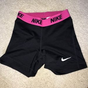 Black Nike Spandex with Pink Band